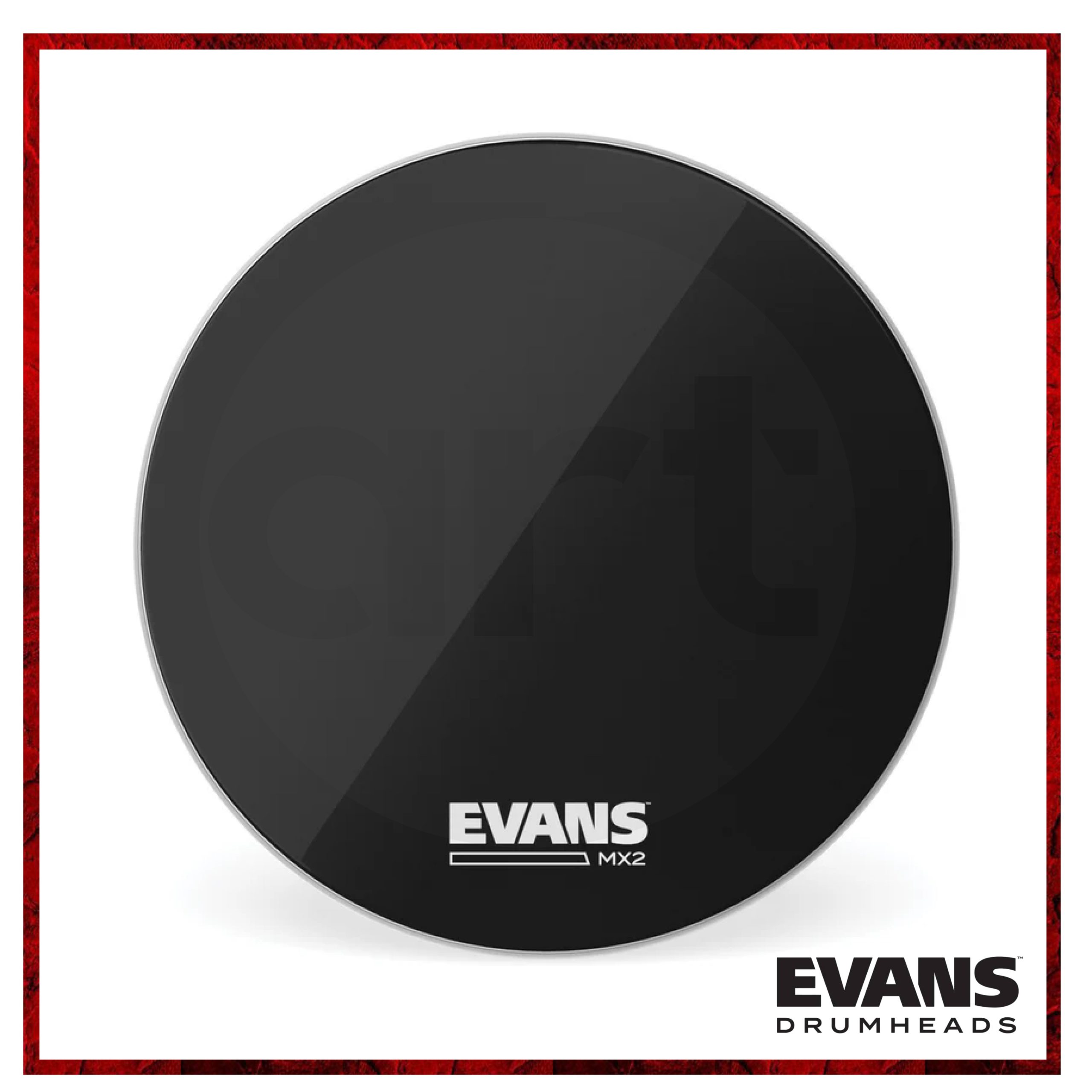 Bombo de Marcha Evans MX2 20" Negro | Parche EV-MX2N22BB