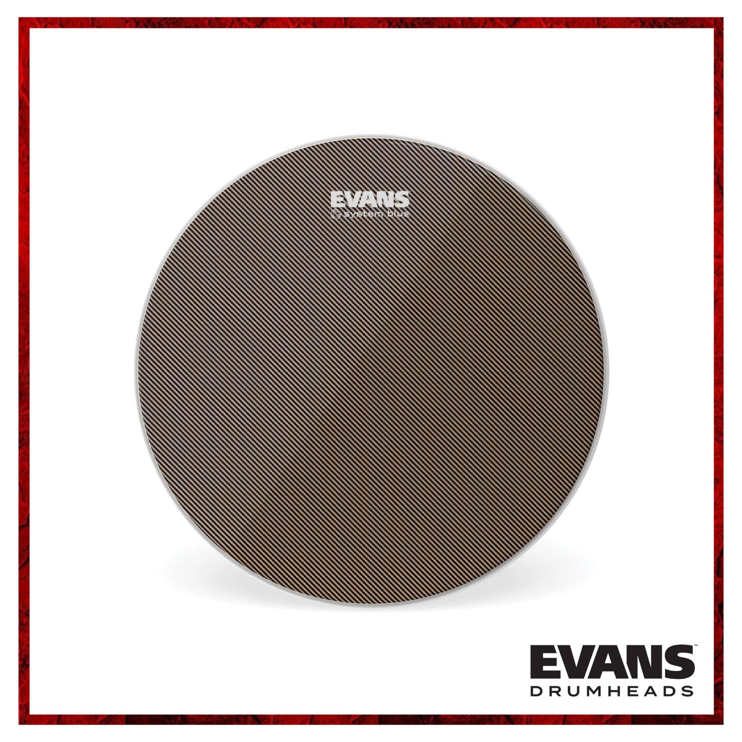 Redoblante Marching Evans System Blue 14" - Parche Superior