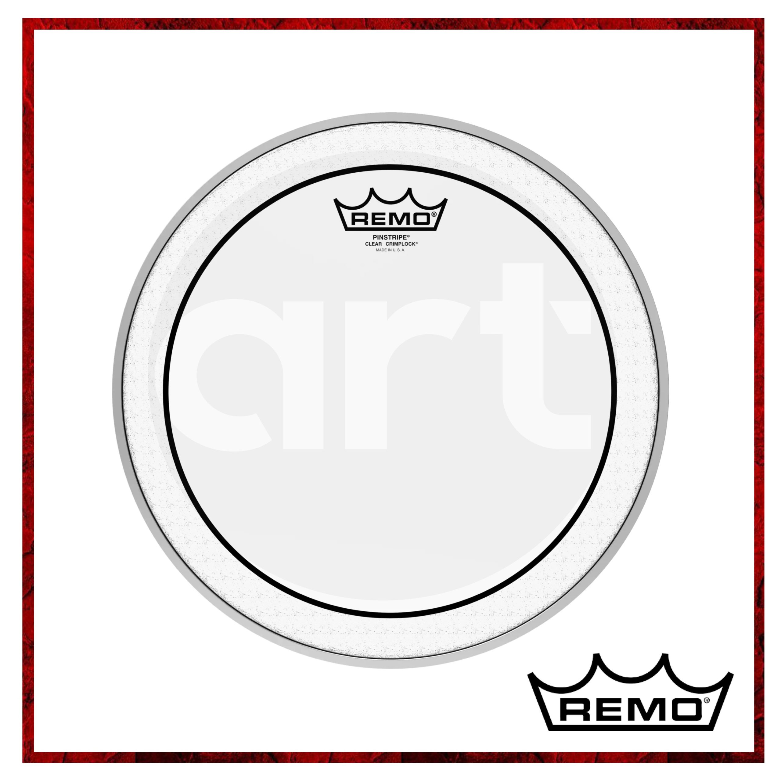 Parche para multitenor Remo 14" Pinstripe Clear Crimplock Transparente